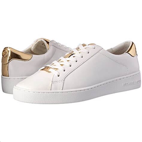 michael kors white and gold sneakers